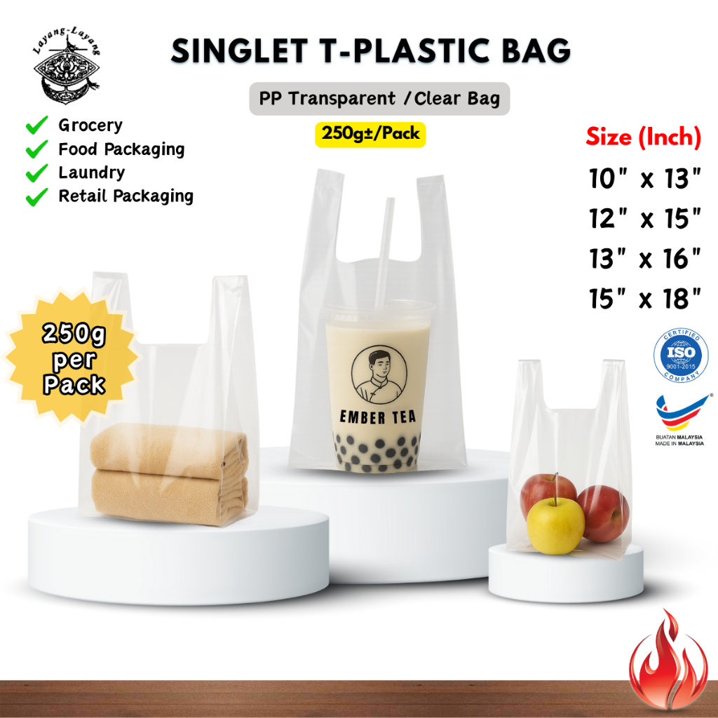 Transparent Singlet Plastic Bag PP Packaging Clear Bag for Retail ...