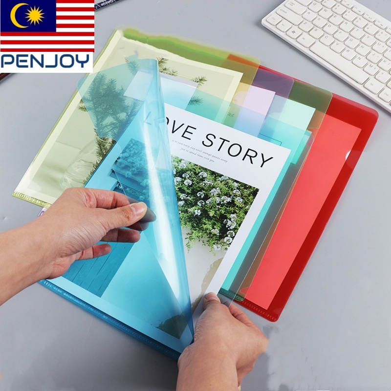 A4 L-type color folder file organization, file storage, waterproof ...