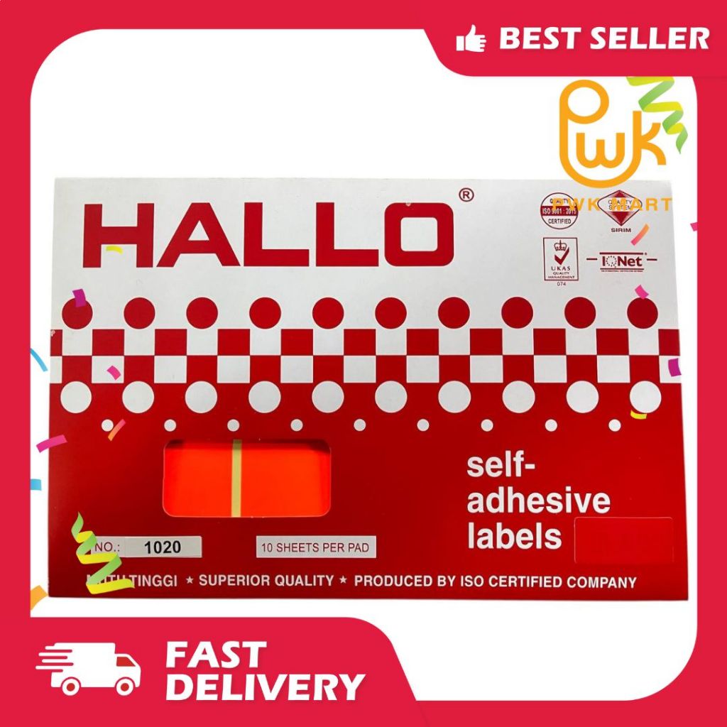 🔥READY STOCK🔥100% ORIGINAL🔥 Hallo Self Adhesive Sticker Label ...