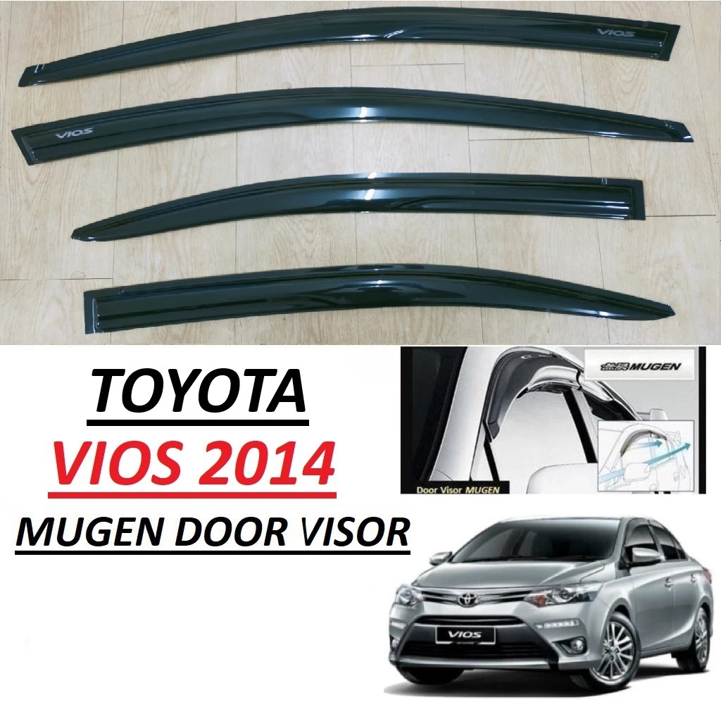Toyota Vios 2014-2018 Mugen Air Press Mugen Door Visor Suits Car Window ...