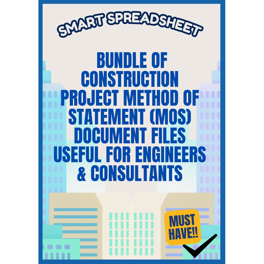 Bundle of construction project Method of statement (MOS) document files ...