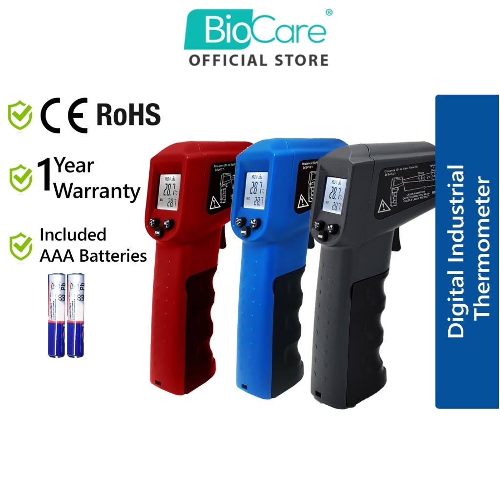 BioCare Industrial Infrared Thermometer / Kitchen Thermometer | Shopee ...