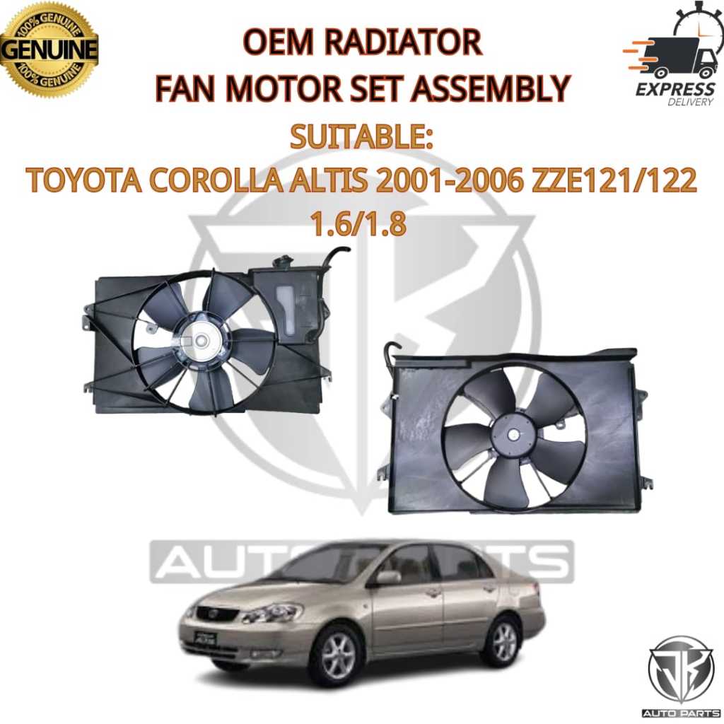 #OEM#RADIATOR FAN MOTOR SET ASSEMBLY (ND TYPE) TOYOTA COROLLA ALTIS ...