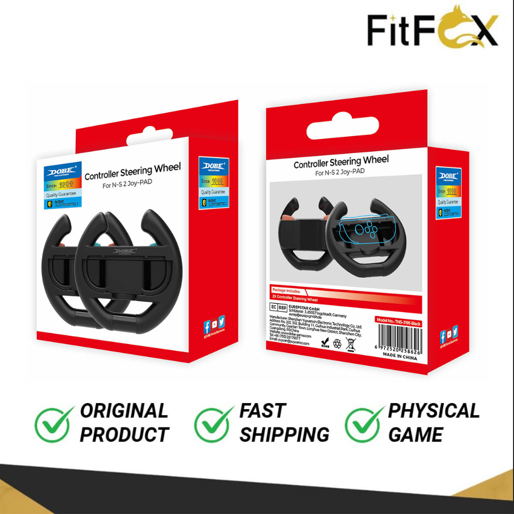 DOBE Controller Steering Wheel for Nintendo Switch 2 Joy-Con | Shopee ...