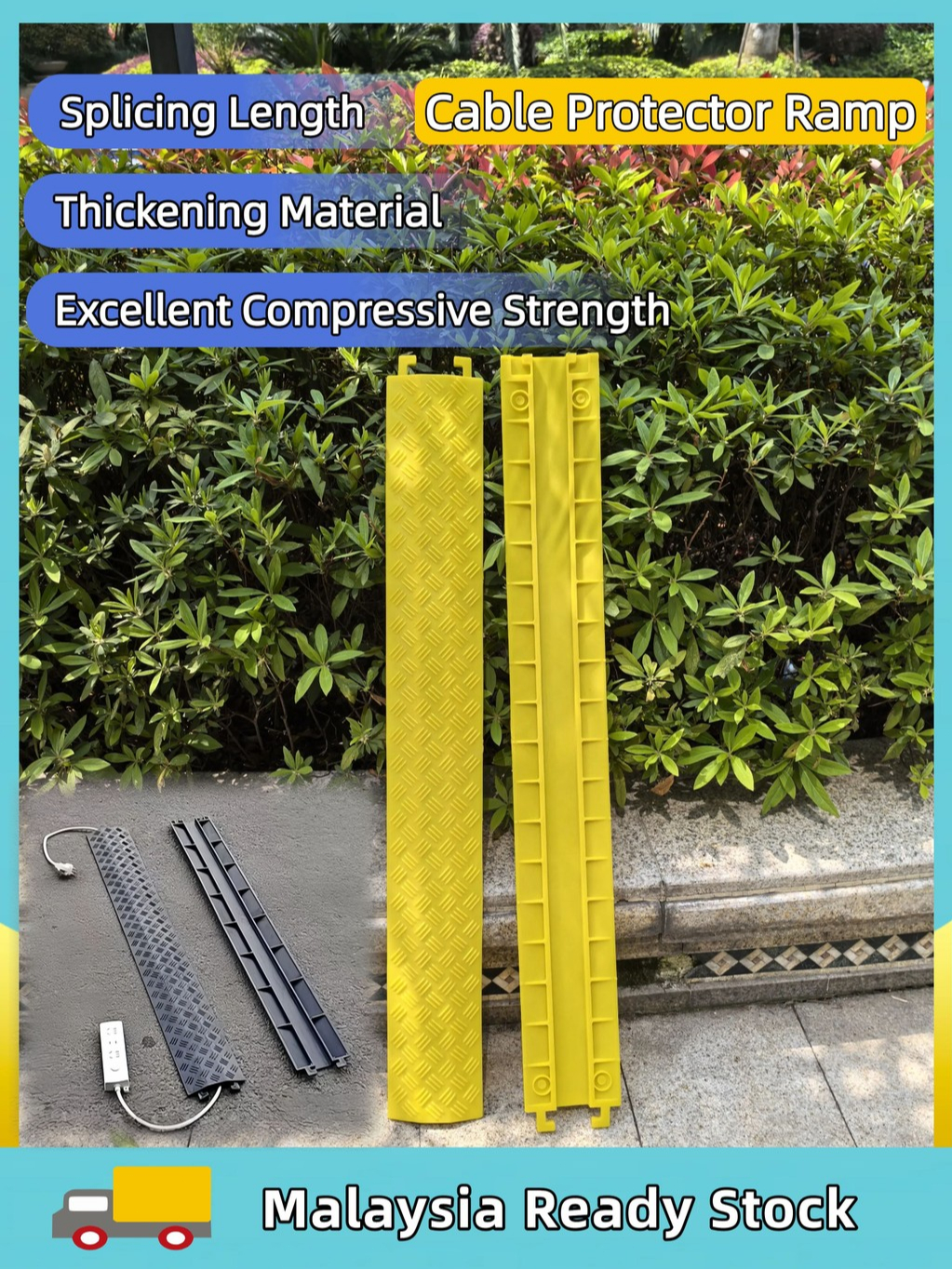 PVC Cable Protector Ramp Safety Floor Cable Wire Hose Cover Hide ...