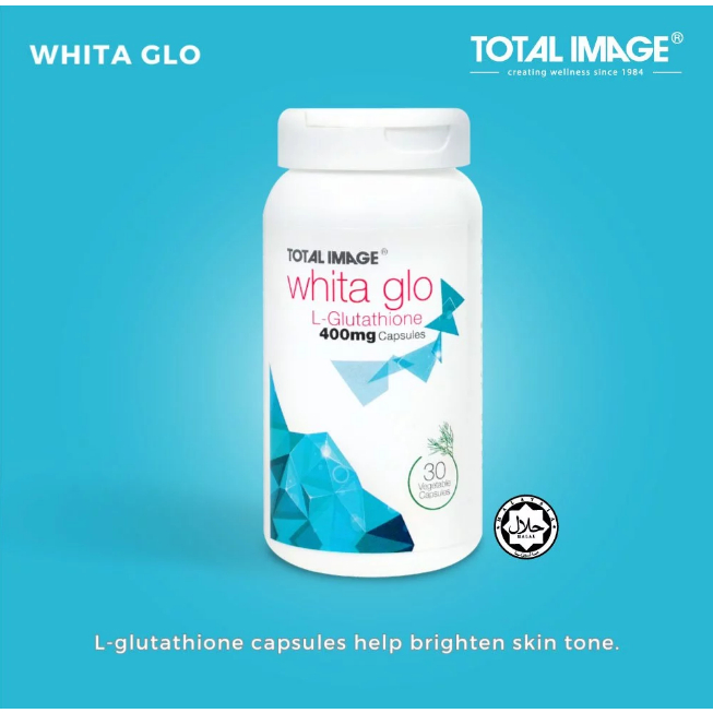 Total Image Whita Glo L-Glutathione Whitening Supplement (400mg x 30  Capsules) EXPIRY:2027