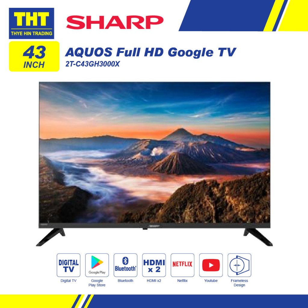 Sharp 43'' (43inch) Full HD Google TV 智能电视 2TC43GH3000X (NEW) | Shopee ...