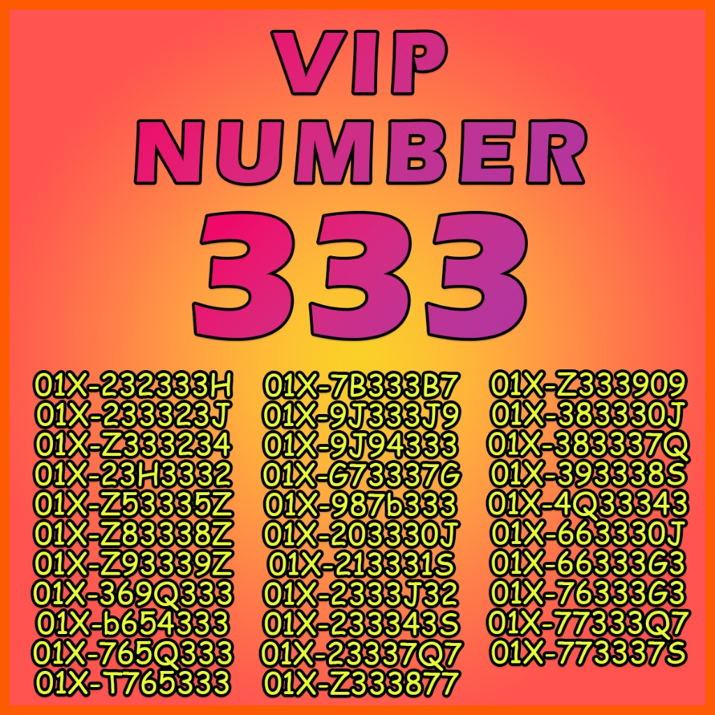 [PROMOSI] VIP NOMBOR 1000GB 5G DATA Panggilan Tanpa Had 333 AAA SERIES ...