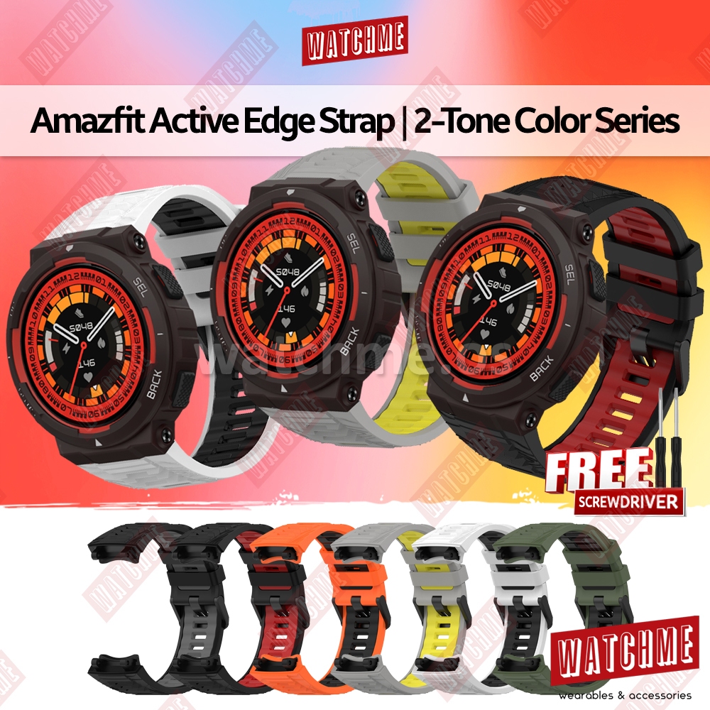 Amazfit Active Edge Strap, Two Tone Color Series, High Quality TPU ...