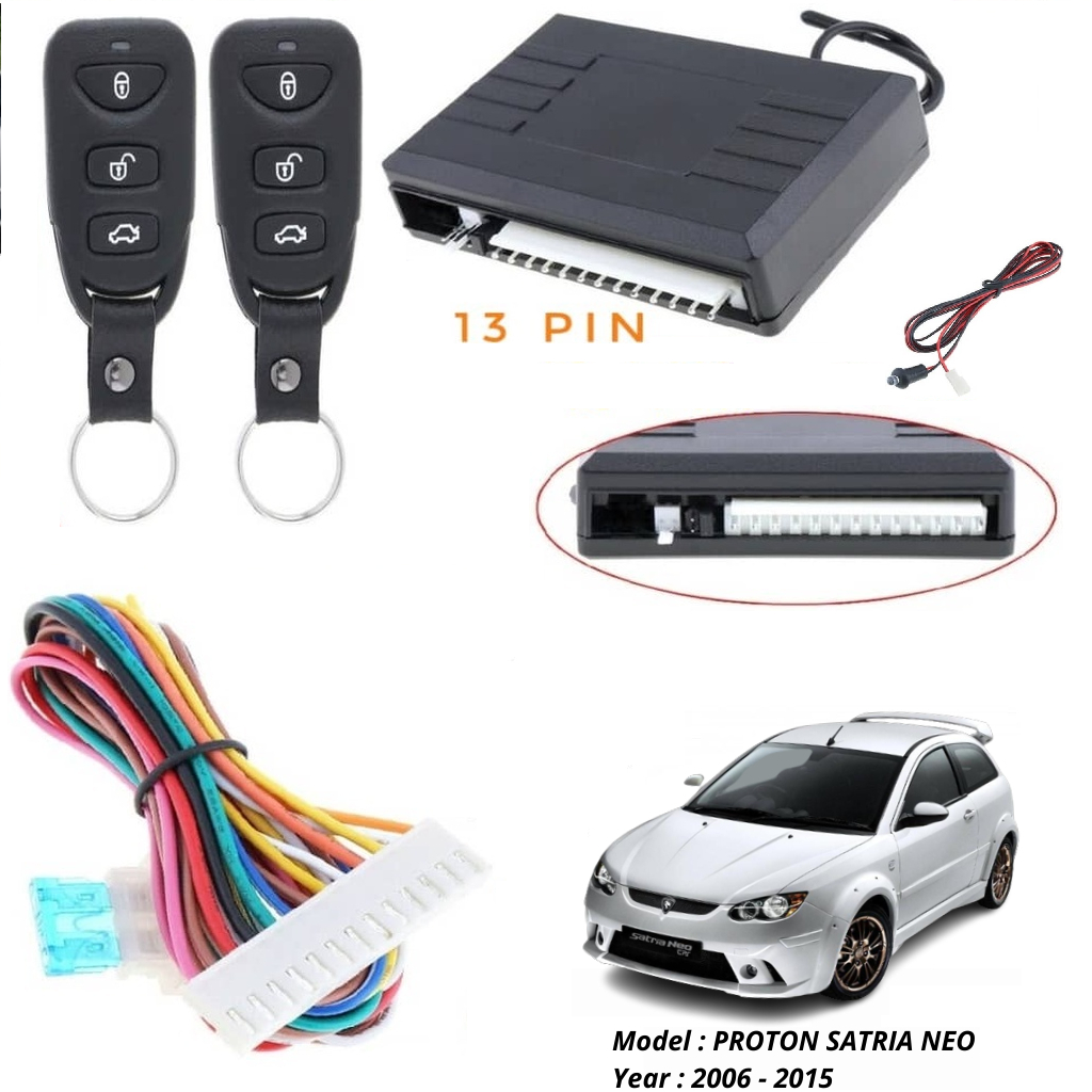 Proton Satria Neo Security Car Alarm System Center Lock Relay Remote ...