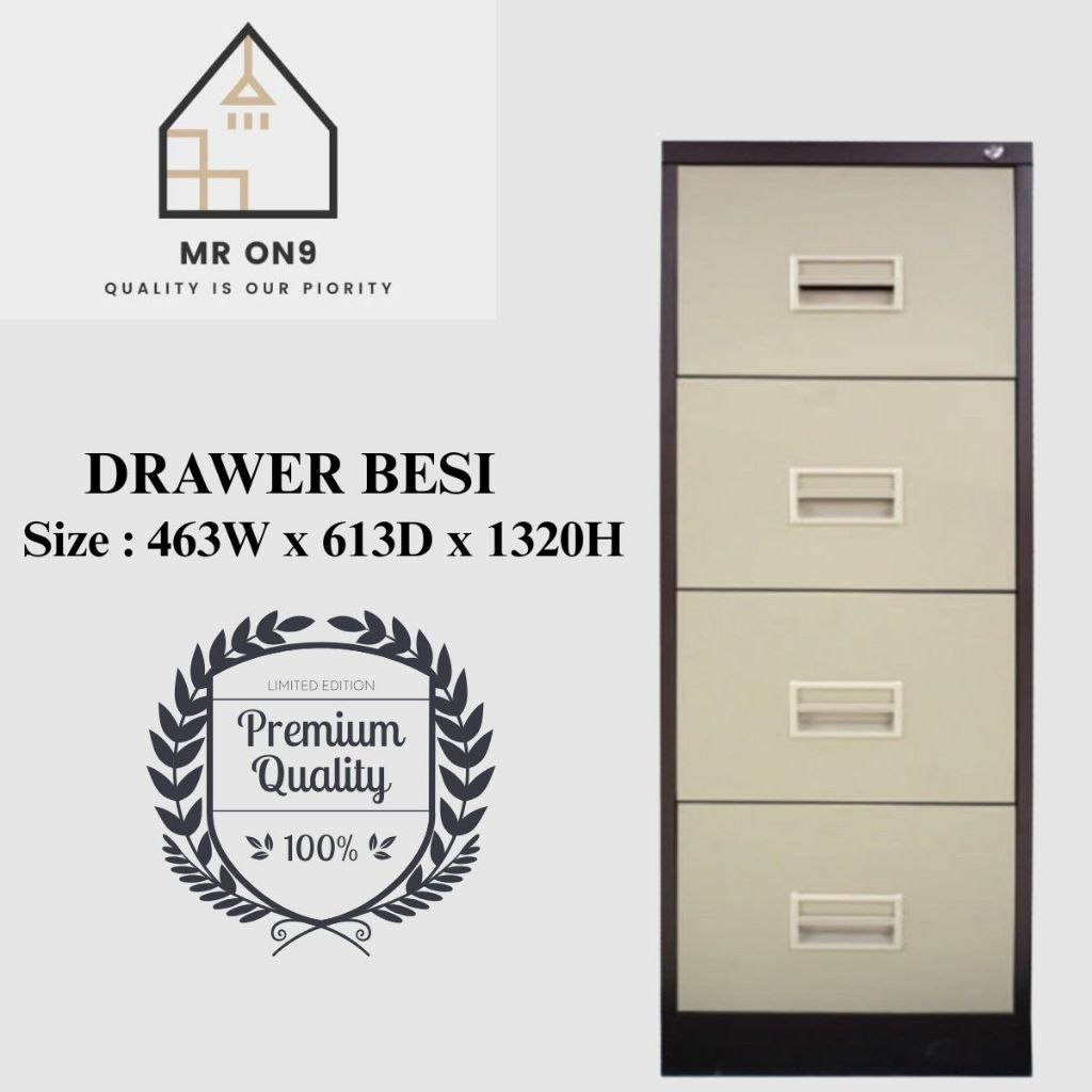 🔥Ready Stock🔥 Steel Filing Cabinet 4 Drawers / Office Cabinet / Metal ...