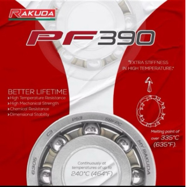RAKUDA PERFORMANCE BEARING ENGINE SET FIBRE PF390 C3 EB CERAMIC Y15ZR ...