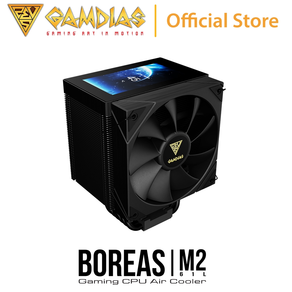 Gamdias BOREAS M2-61L CPU Air Cooler 6 Copper Heat Pipes with LCD ...