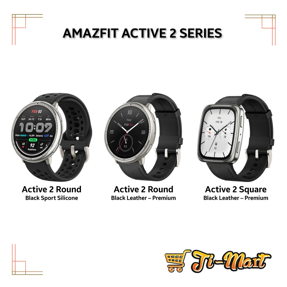 Amazfit Active 2 Round | Active 2 Square Smart Watch 44mm, GPS Maps ...