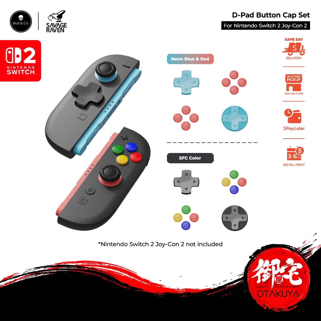 【11.25 SALE】Skull & Co. Nintendo Switch 2 D-Pad Button Cap Set | Shopee ...