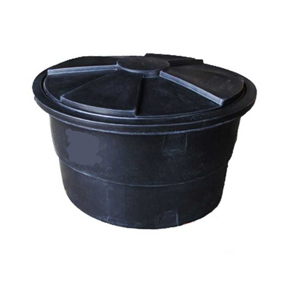 300 Gallon MF Round Water Tank C/W Cover HDPE water tank Poly tank ...
