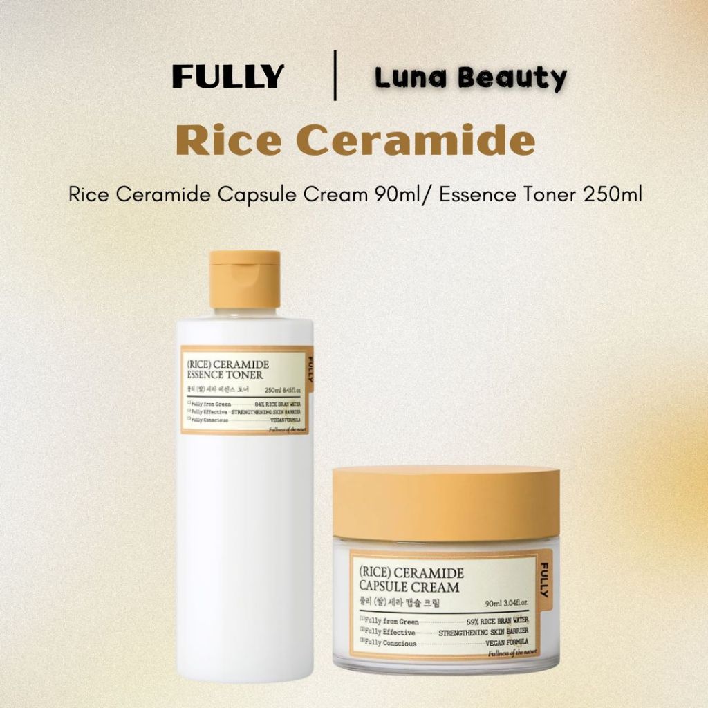 [Fully] Rice Ceramide Capsule Cream 90ml/ Essence Toner 250ml/ Rice ...