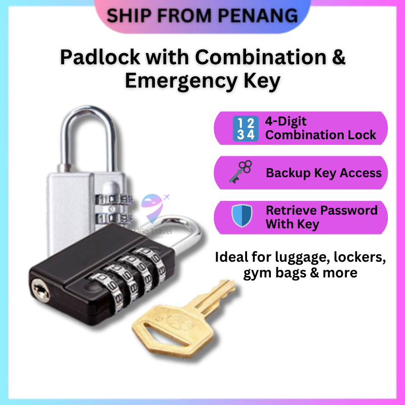Luggage Lock Locker Lock Padlock Number Travel Lock 4 Digit Number ...