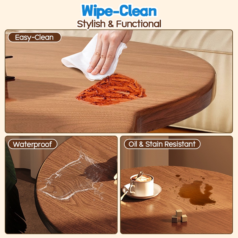 PACKONE Coffee table Round table Tea table Side table Four-leaf clover ...