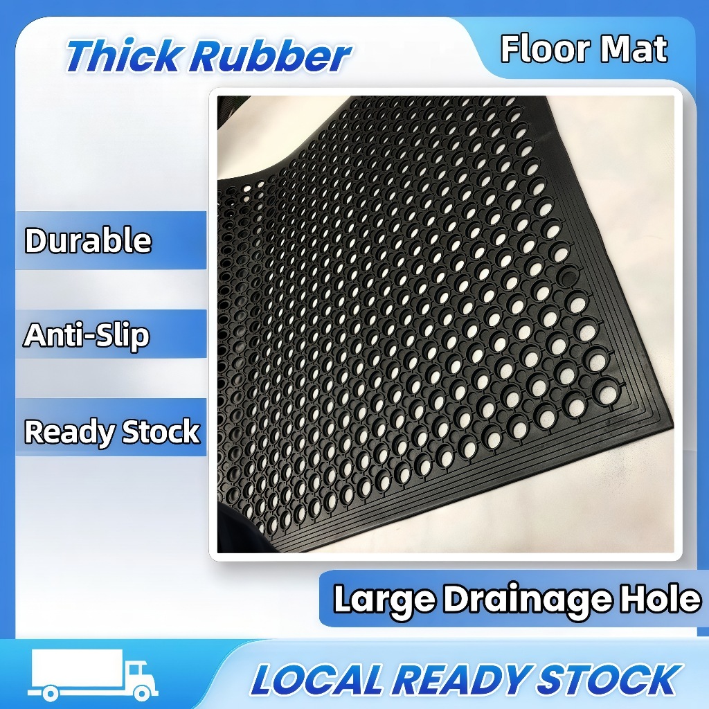 Rubber Anti Slip Floor Mat Restaurant Kitchen Floor Mat Black ...
