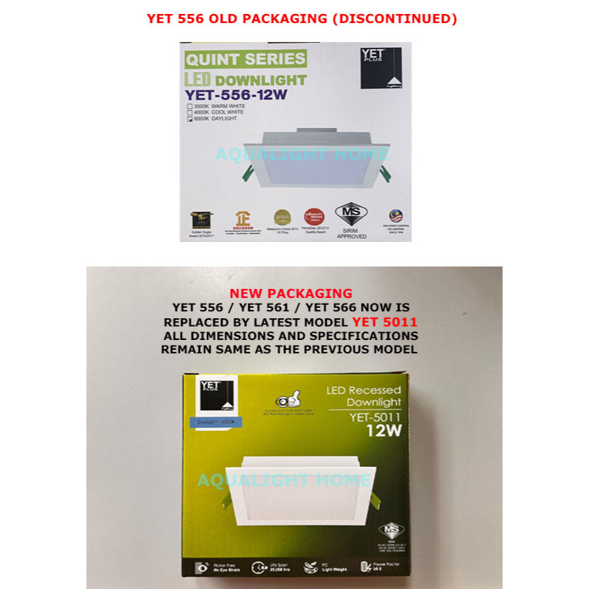 YETPLUS YET 556 /YET 561/YET 566 [ SQUARE 12W ] (OLD MODEL DISCONTINUED ...