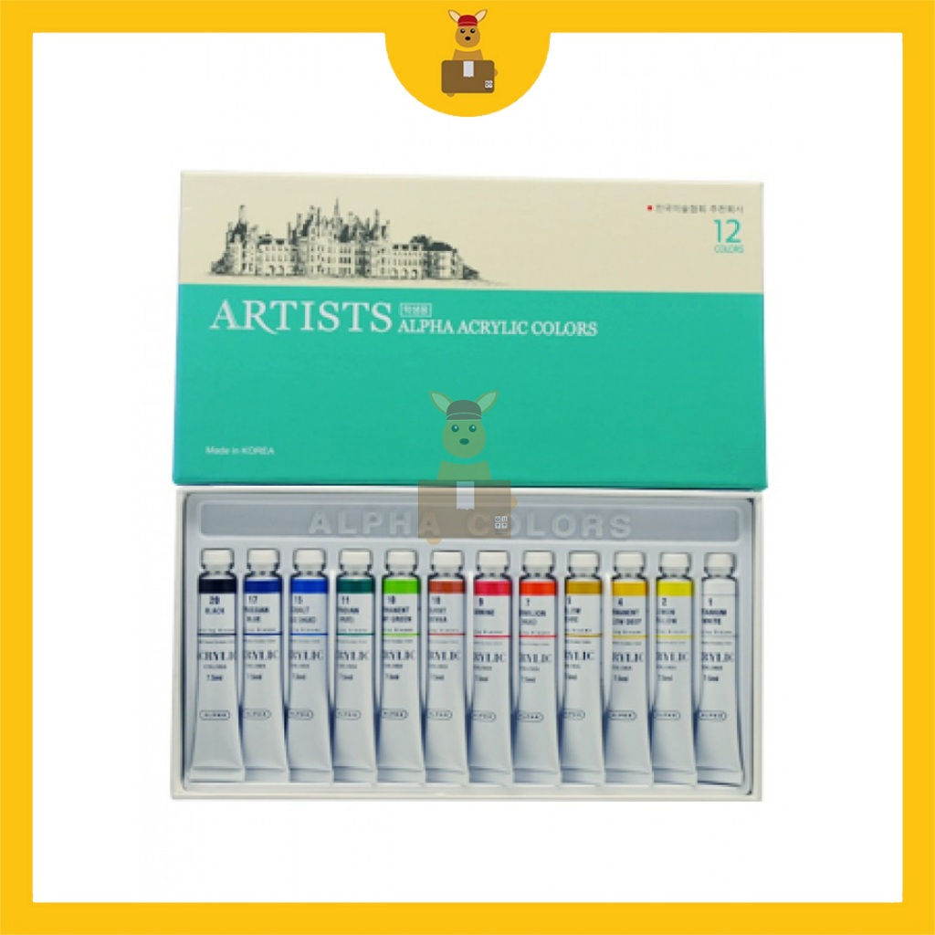 ALPHA Artist Acrylic Color 12 Colors Set (7.5cc/tube) | Shopee Malaysia