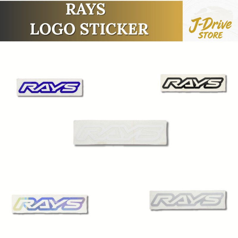 RAYS Logo Sticker W250mm Matte Black Cut-Out Letters No.17 ...