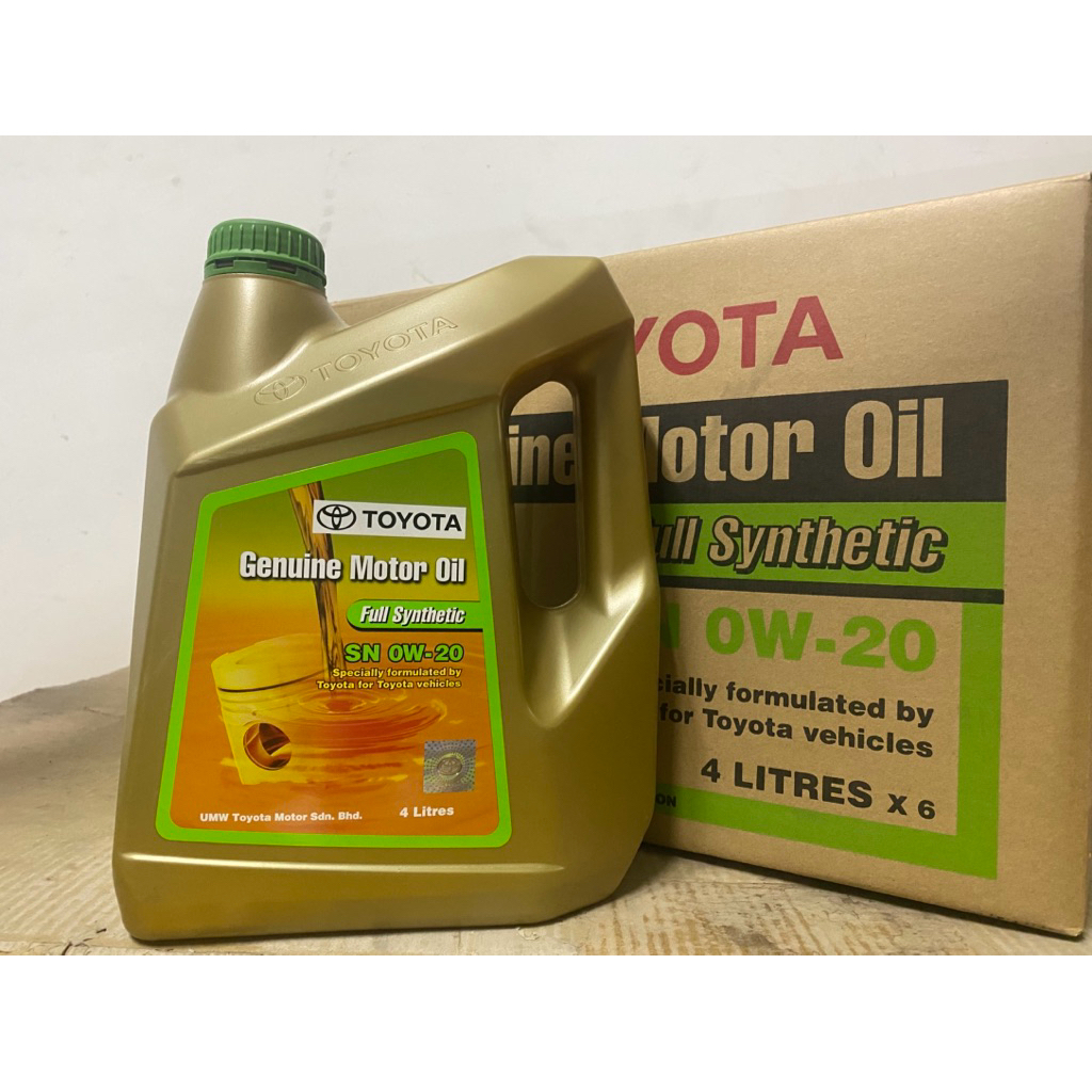ORIGINAL TOYOTA SN 0W20 (4@L) FULLY SYNTHETIC ENGINE OIL | Shopee Malaysia