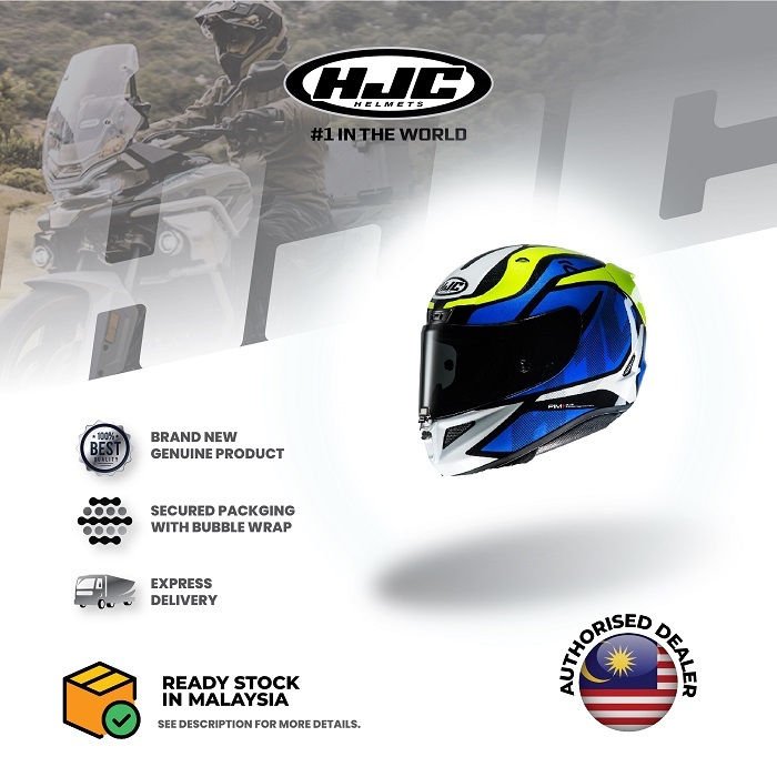 FULL FACE HJC RPHA 11 Helmet - Deroka MC2 helmet motor bike motosikal ...