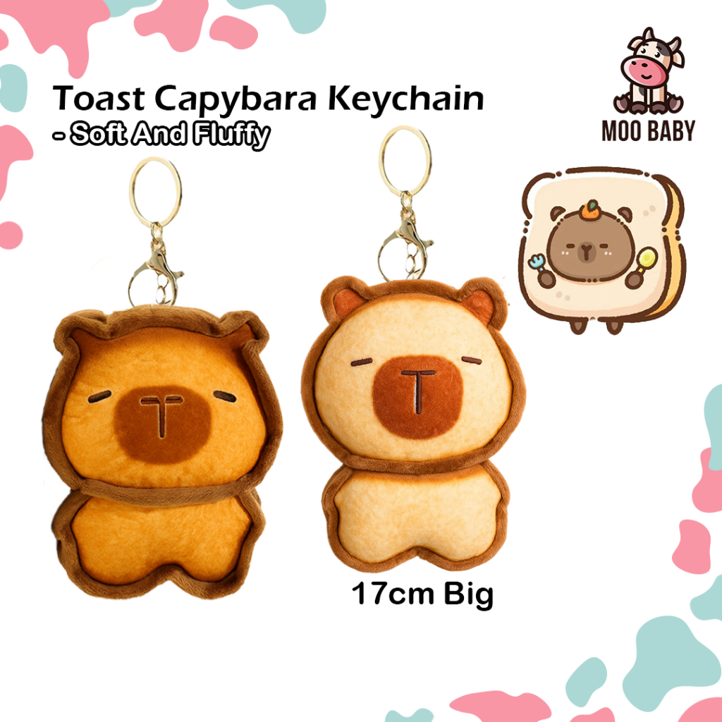 Moo Baby Kicin Capybara Toast Keychain Murah Bag Pendant Capybara Key ...