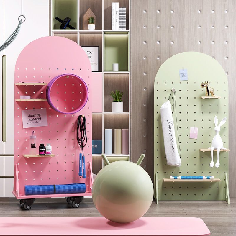 Rak Papan Peg Mobile solid wood pegboard board rak living room storage ...