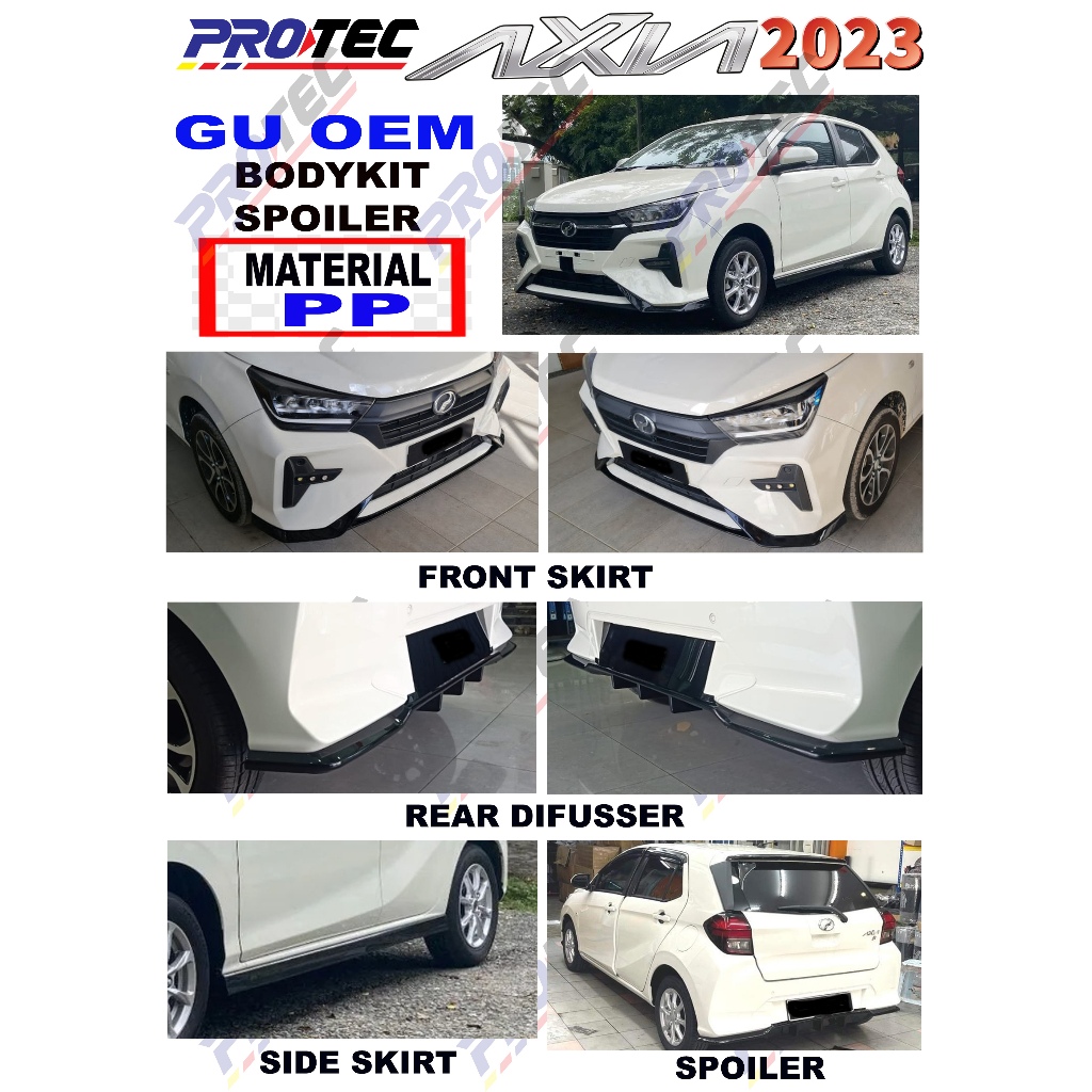 PERODUA AXIA 2023 FRONT/LEFT/RIGHT/REAR DIFFUSER | Shopee Malaysia