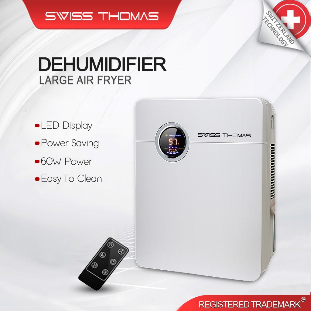Swiss Thomas Digital Dehumidifier with Remote Control Absorption Air ...