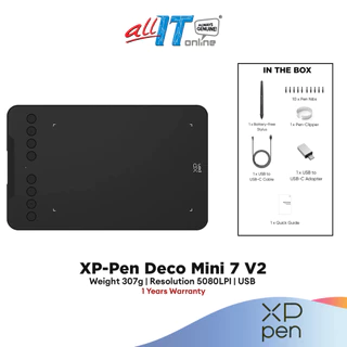 XP-Pen Deco Mini 7 V2 Drawing Tablet | Student & Designer Drawing Tablet