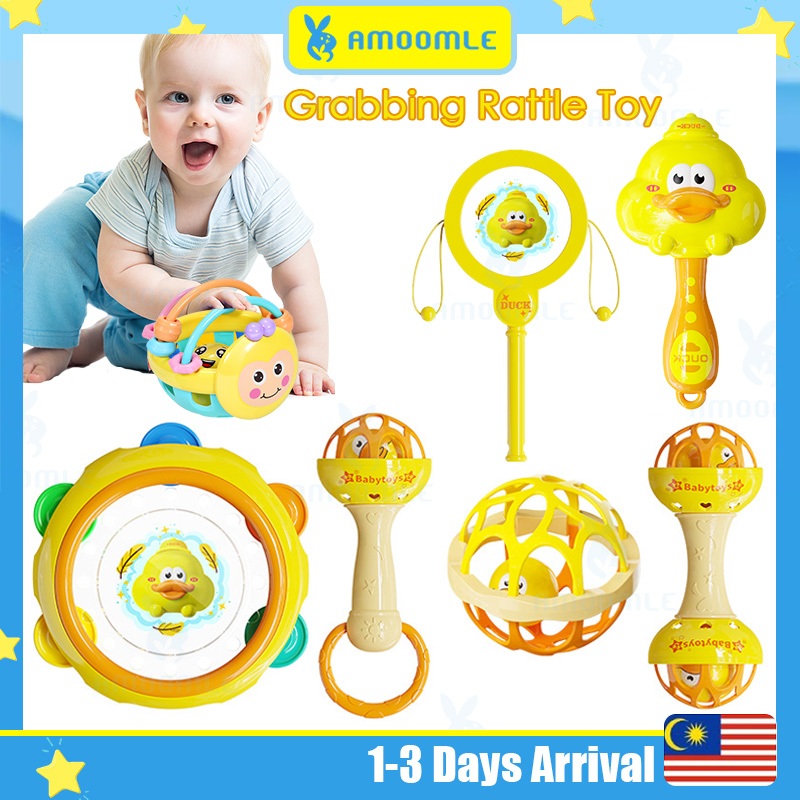 Baby Rattle Toy Newborn Teether Hand Rattle Sounding Toy Early ...