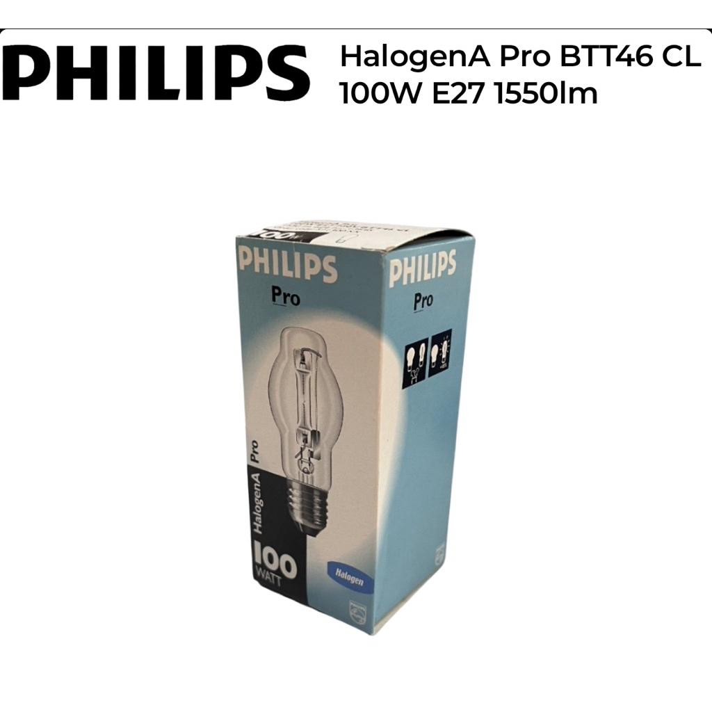 PHILIPS HalogenA Pro BTT46 CL 100W E27 1550 lumen | Shopee Malaysia