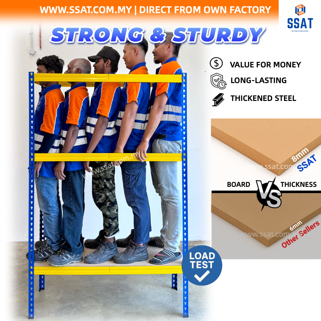【FREE SHIPPING】HEAVY DUTY BOLTLESS RACK 4 LEVELS WAREHOUSE RACK ...