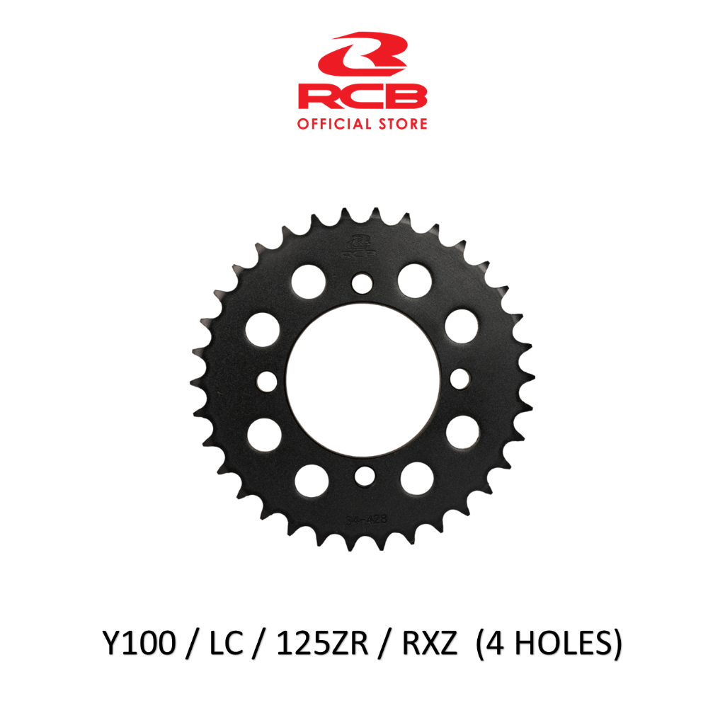 RCB S-SERIES 428 BLACK REAR CHAIN SPROCKET Y15 / Y16 / FZ / LC135 ...