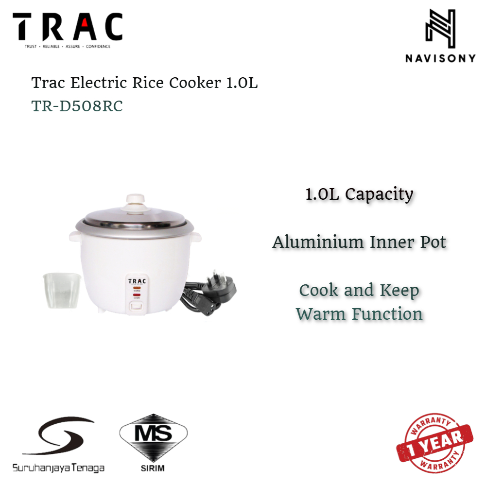 Trac Electric Rice Cooker 1.0/1.8/2.8L TR-D508/1008/2008RC | Shopee ...