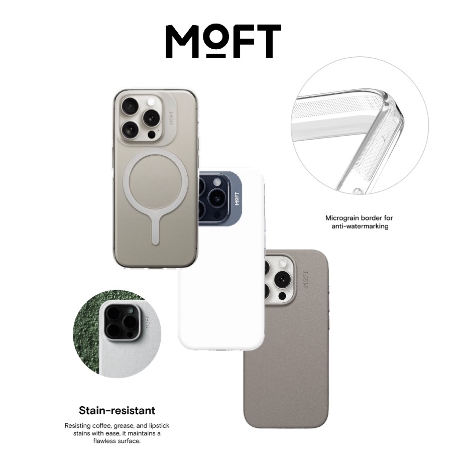 MOFT Snap Case Leather MOVAS™ / Snap Clear Case / Snap White Case for ...