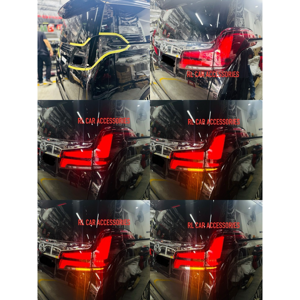 Toyota vellfire alphard AGH30 2015 2016 2017 2018 to 2019 rear led tail ...
