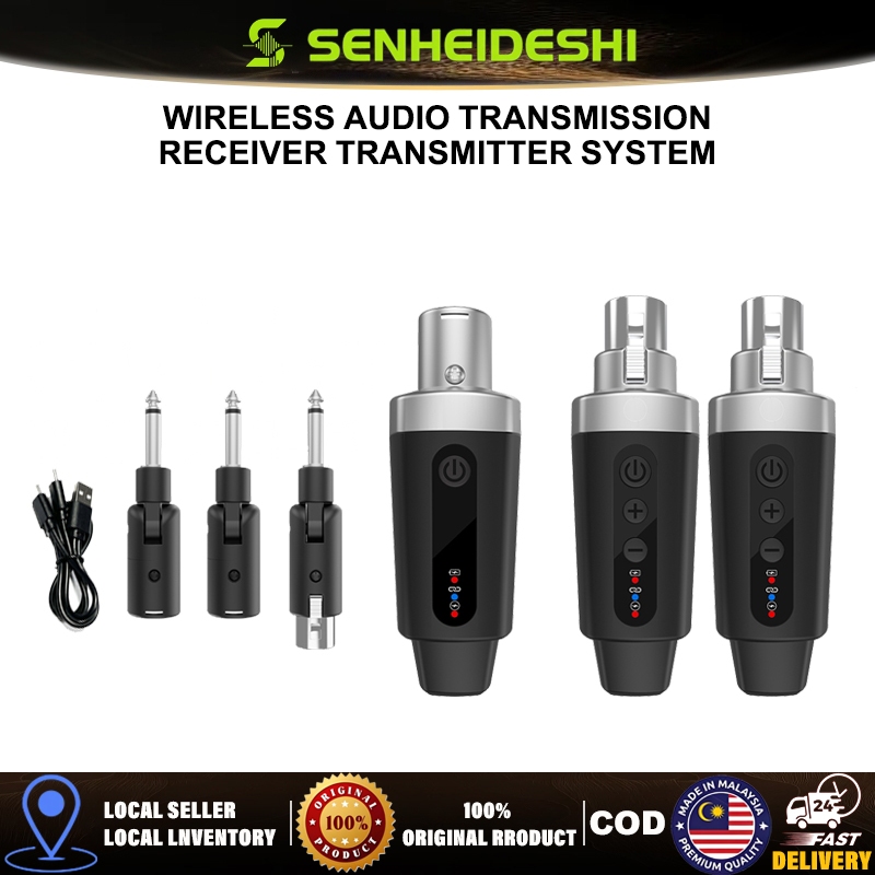 2.4Ghz Wireless Microphone System XLR Transmitter and Receiver for ...