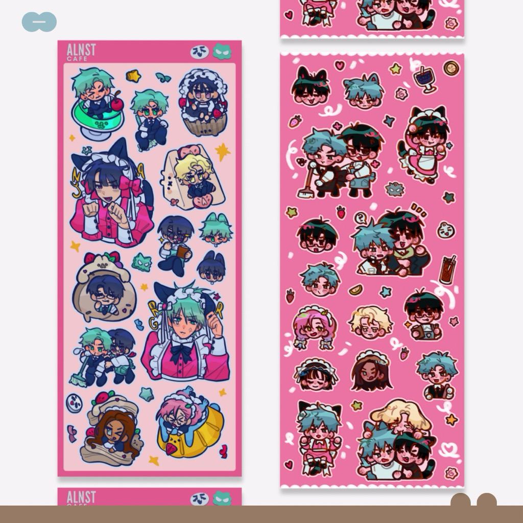 sticker sheet alien stage alnst cafe maid school | Shopee Malaysia