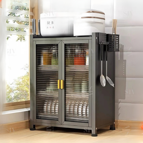 LYO 2/3Tier Rak Pinggan Stainless Steel Dish Cabinet Rack With Cover ...