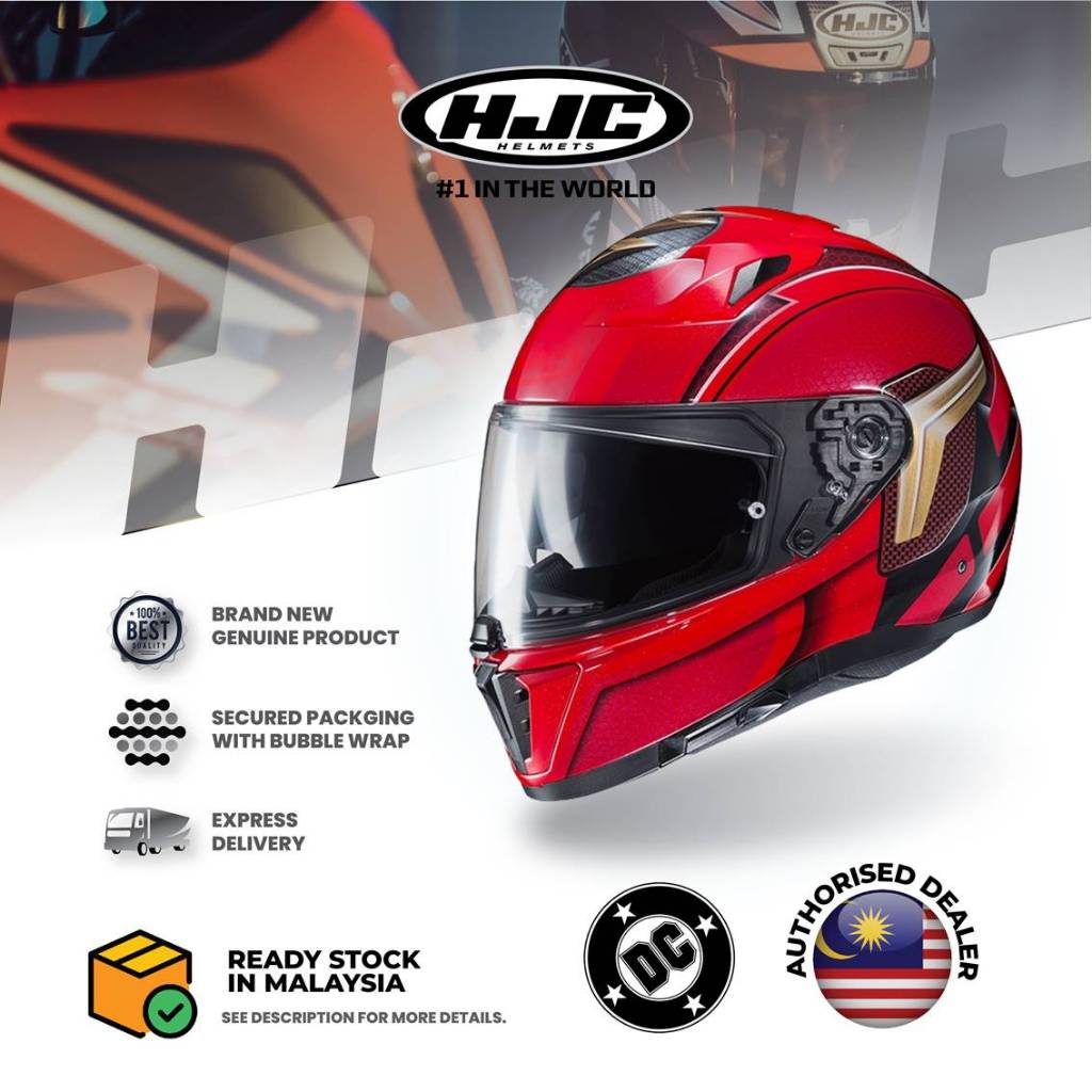 flash helmet hjc Full Face I70 The DC Comics Automotive Designed to handle everything from winding back roads to long highway stretches HJC - i91 Helmet -