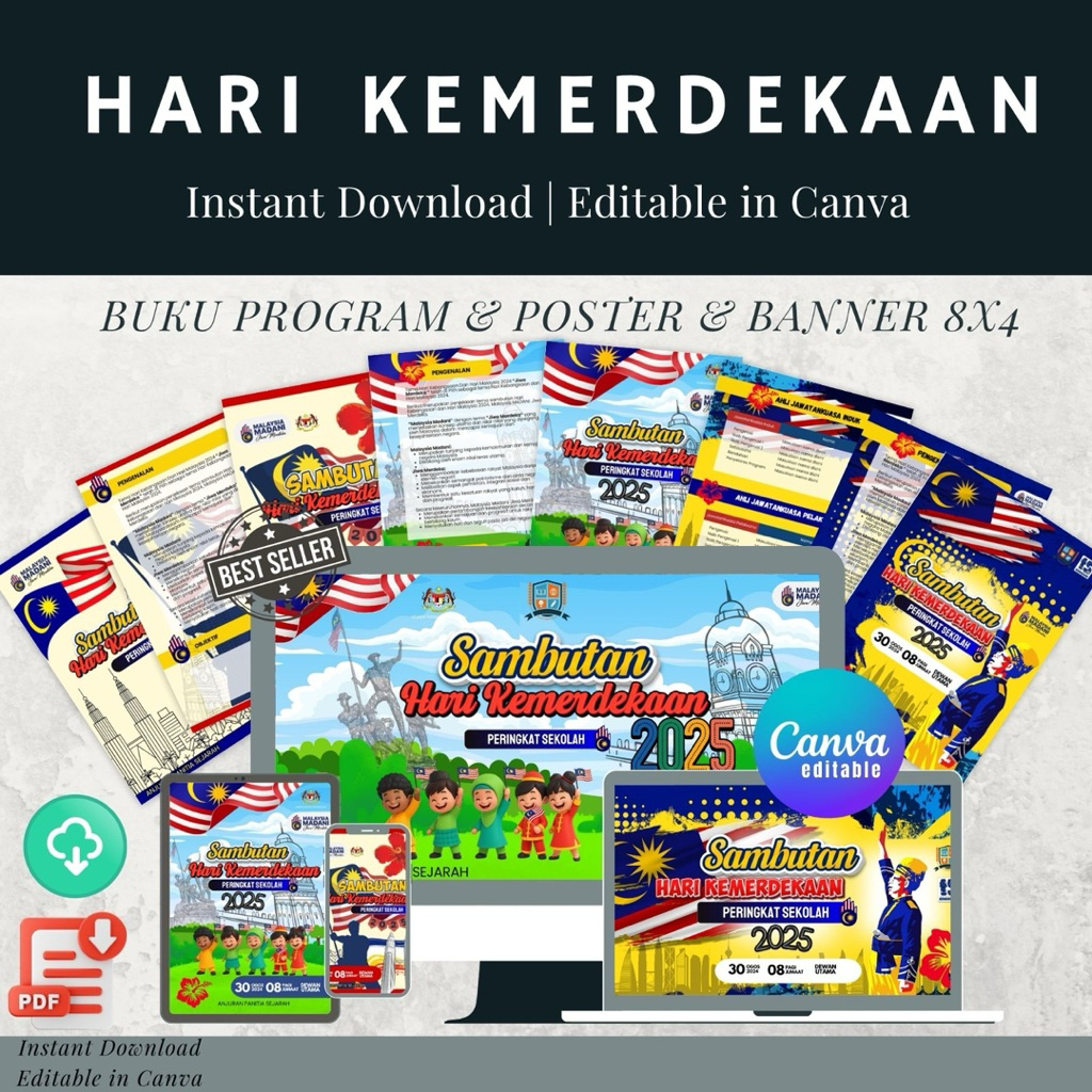 Poster Buku Program Banner Kemerdekaan Merdeka | Shopee Malaysia
