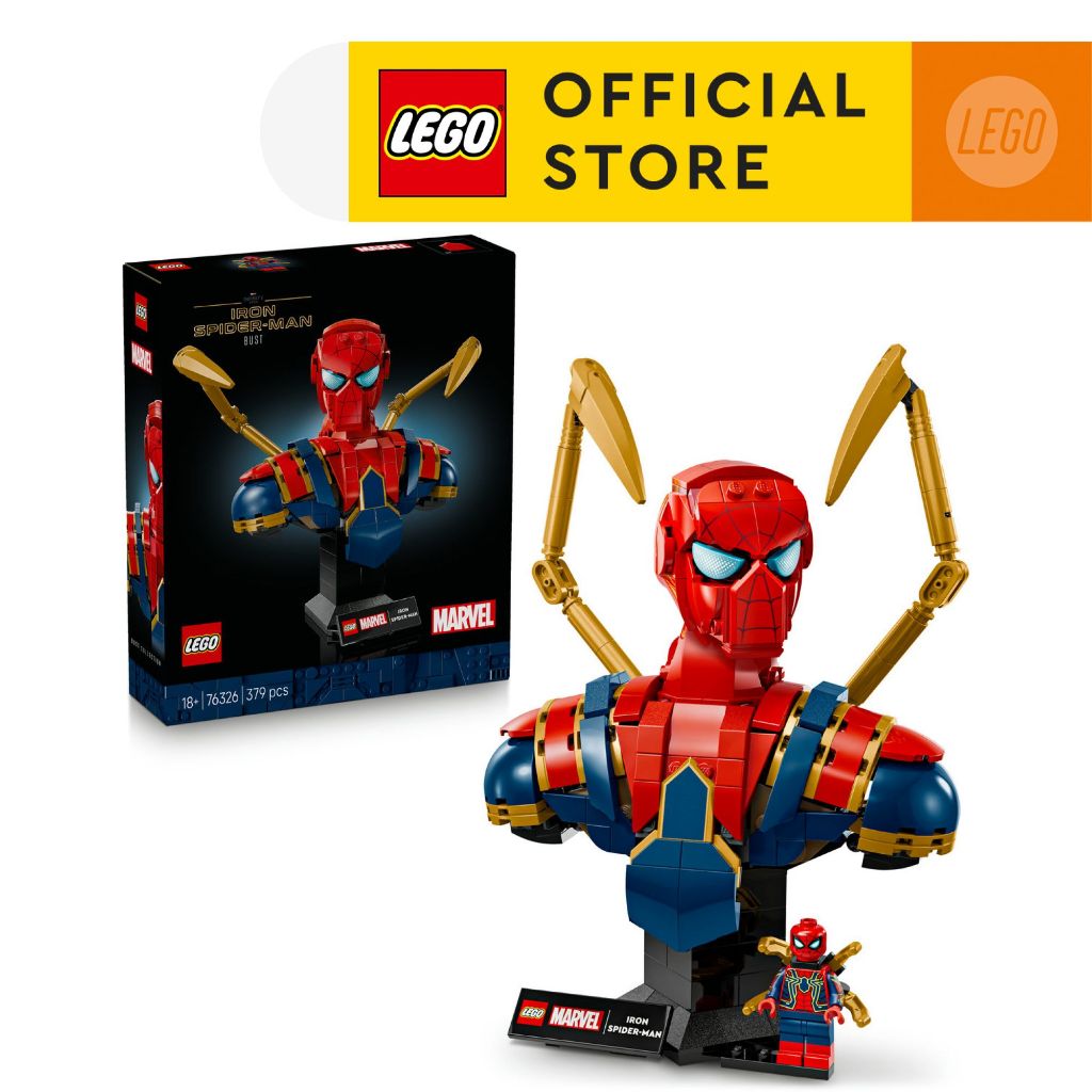 LEGO Super Heroes Marvel 76326 Iron Spider-Man Bust (379 Pieces ...