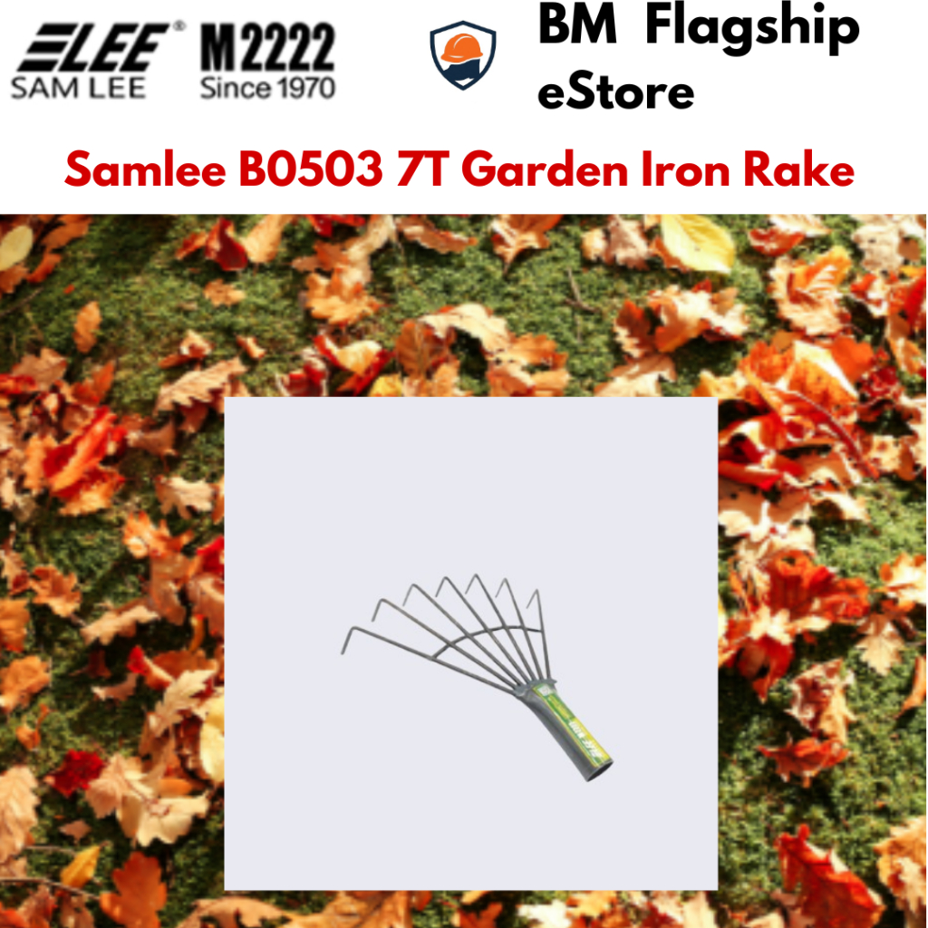 Samlee B0503 7T Garden Iron Rake Garden Leave Kepala Pencakar Rumput ...