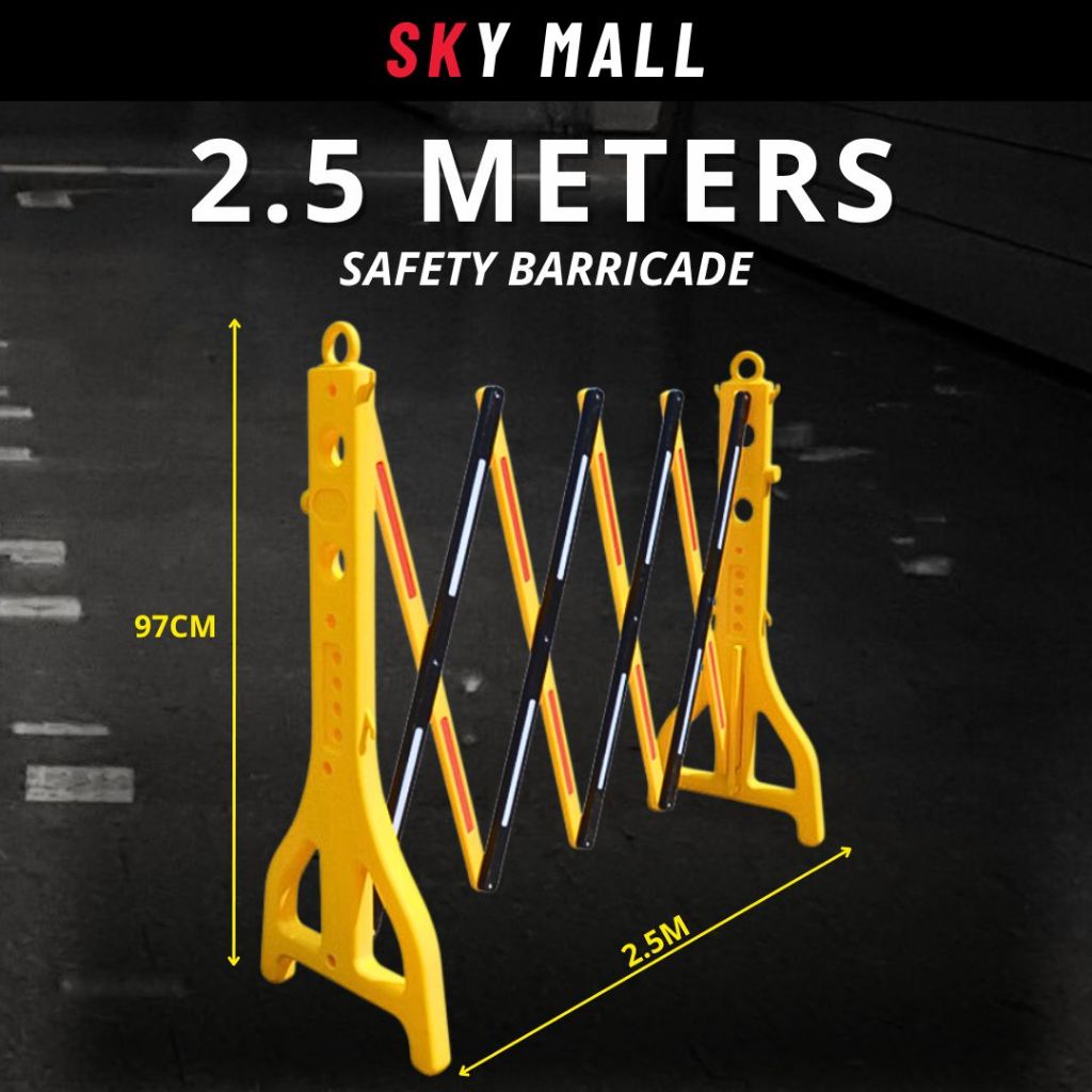 2.5M Safety Divider For Road Barrier Expandable Barricade Outdoor ...