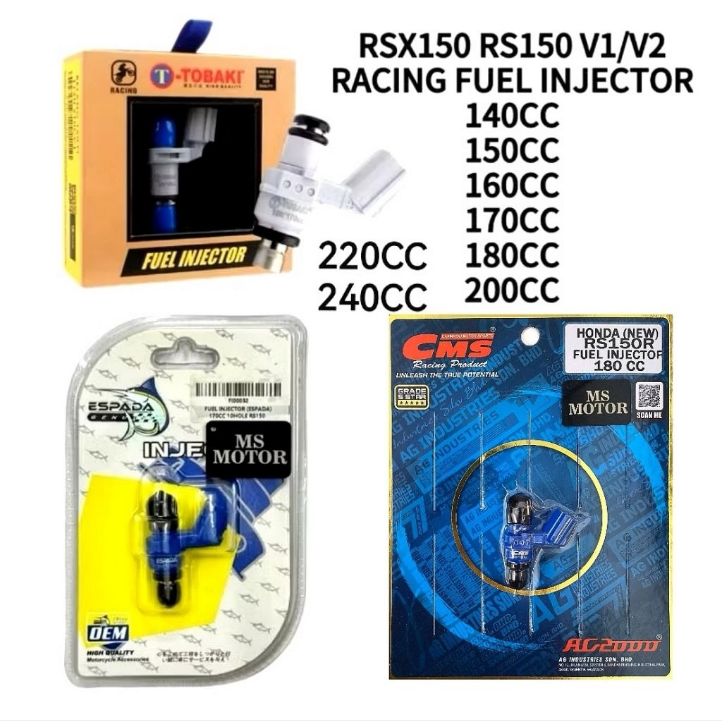 RSX150 RS150 RACING FUEL INJECTOR 140CC 150CC 160CC 170CC 180CC 200CC ...
